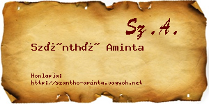 Szánthó Aminta névjegykártya